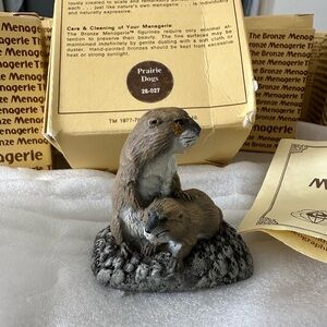 Prairie Dog Figurine by the Bronze Menagerie vintage 1970’s